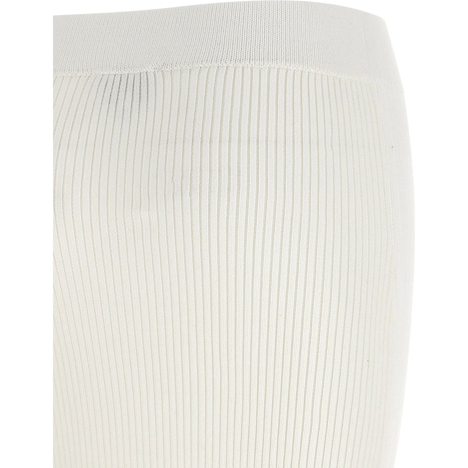 White Organic Cotton Midi Skirt