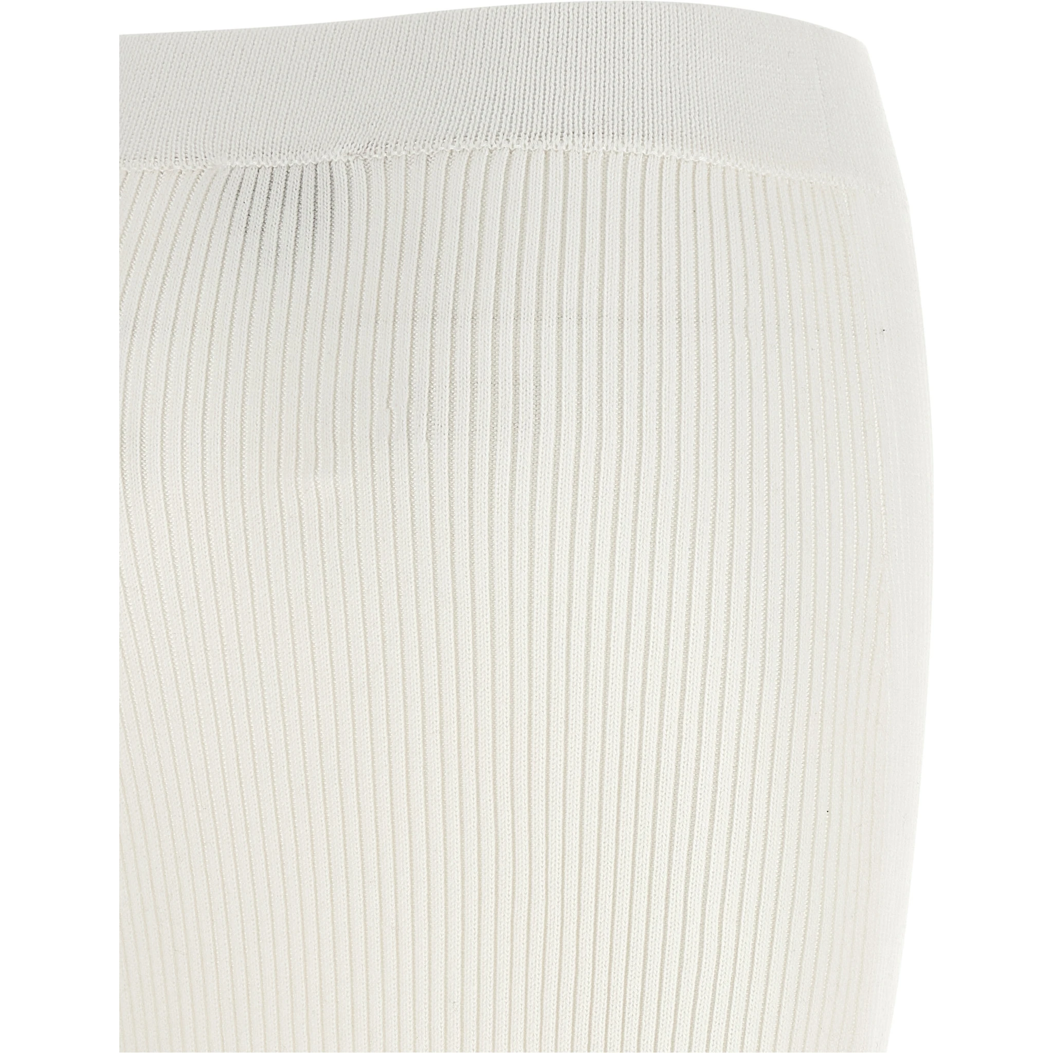 White Organic Cotton Midi Skirt