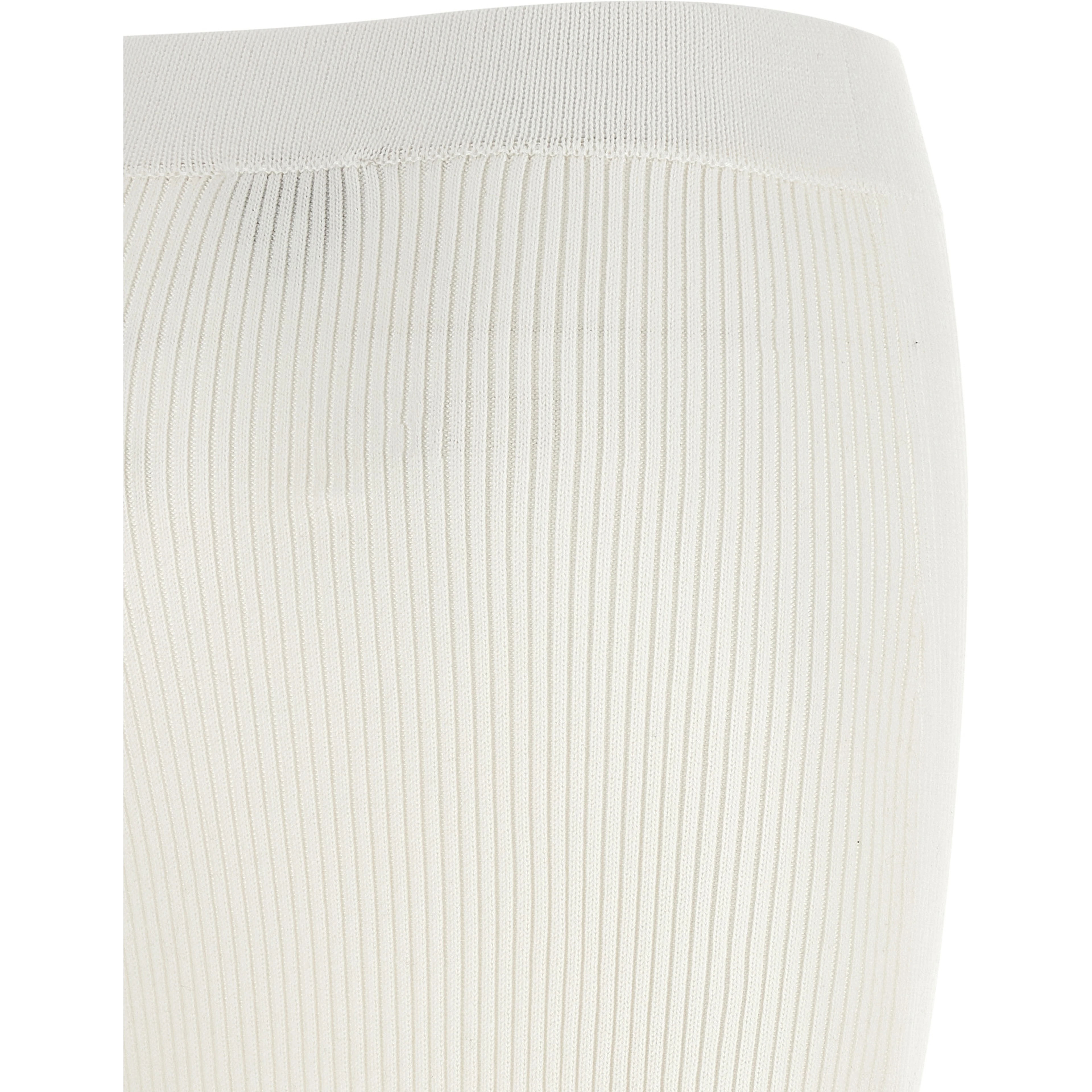 White Organic Cotton Midi Skirt