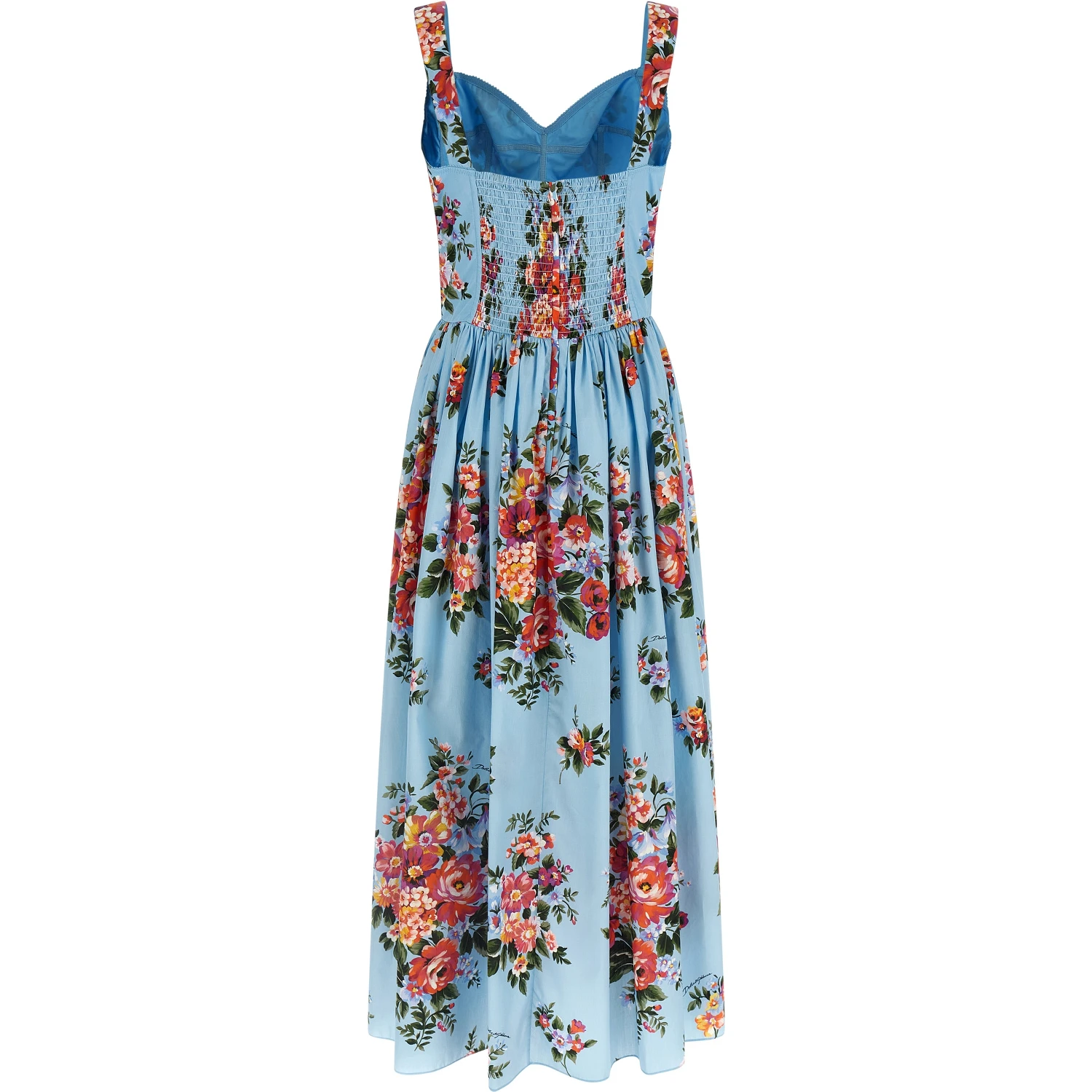 Blue Cotton Long Dress