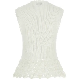 White Organic Cotton Sleeveless Jacket