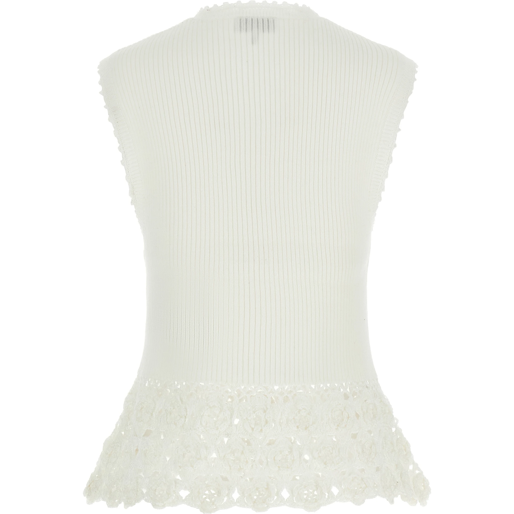 White Organic Cotton Sleeveless Jacket
