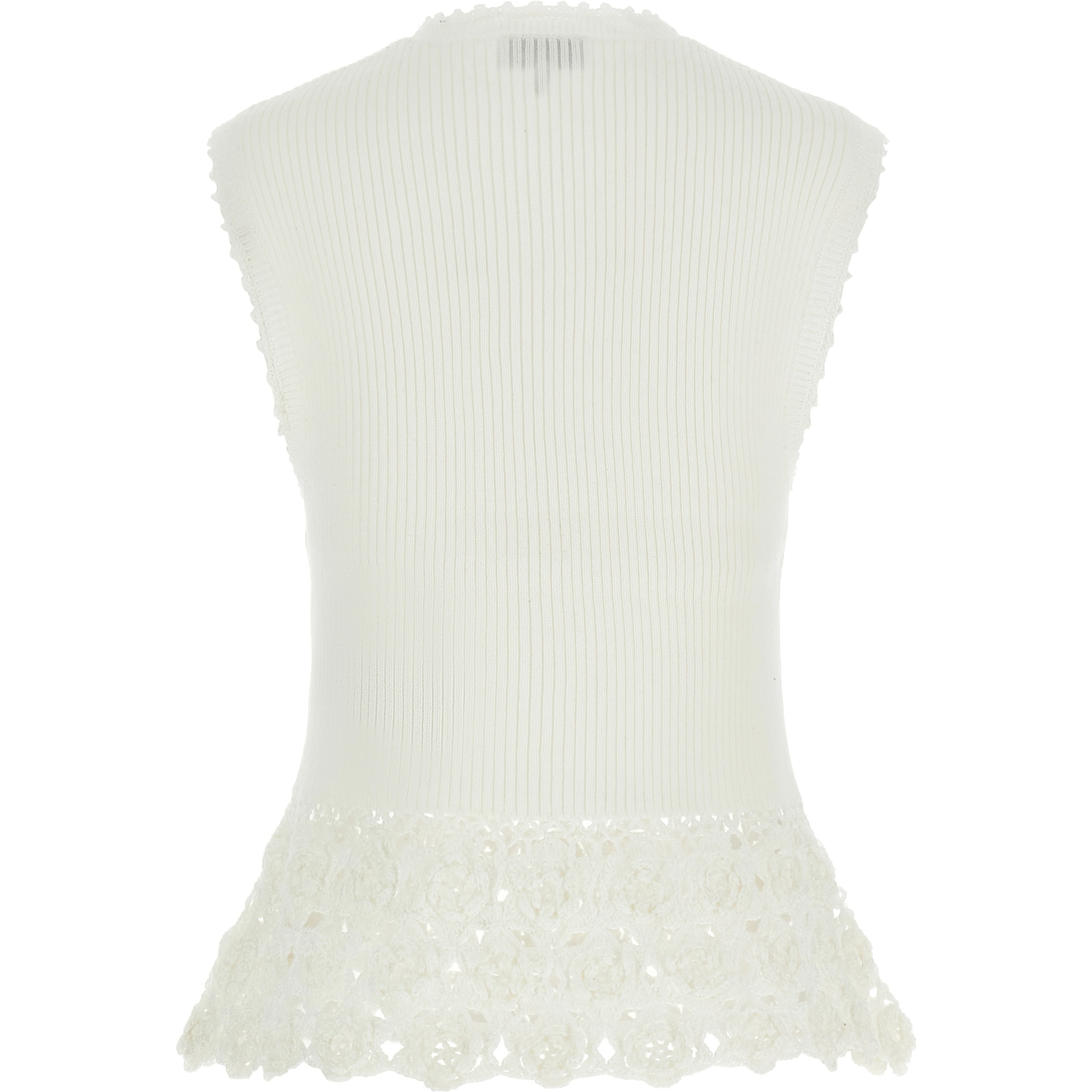 White Organic Cotton Sleeveless Jacket