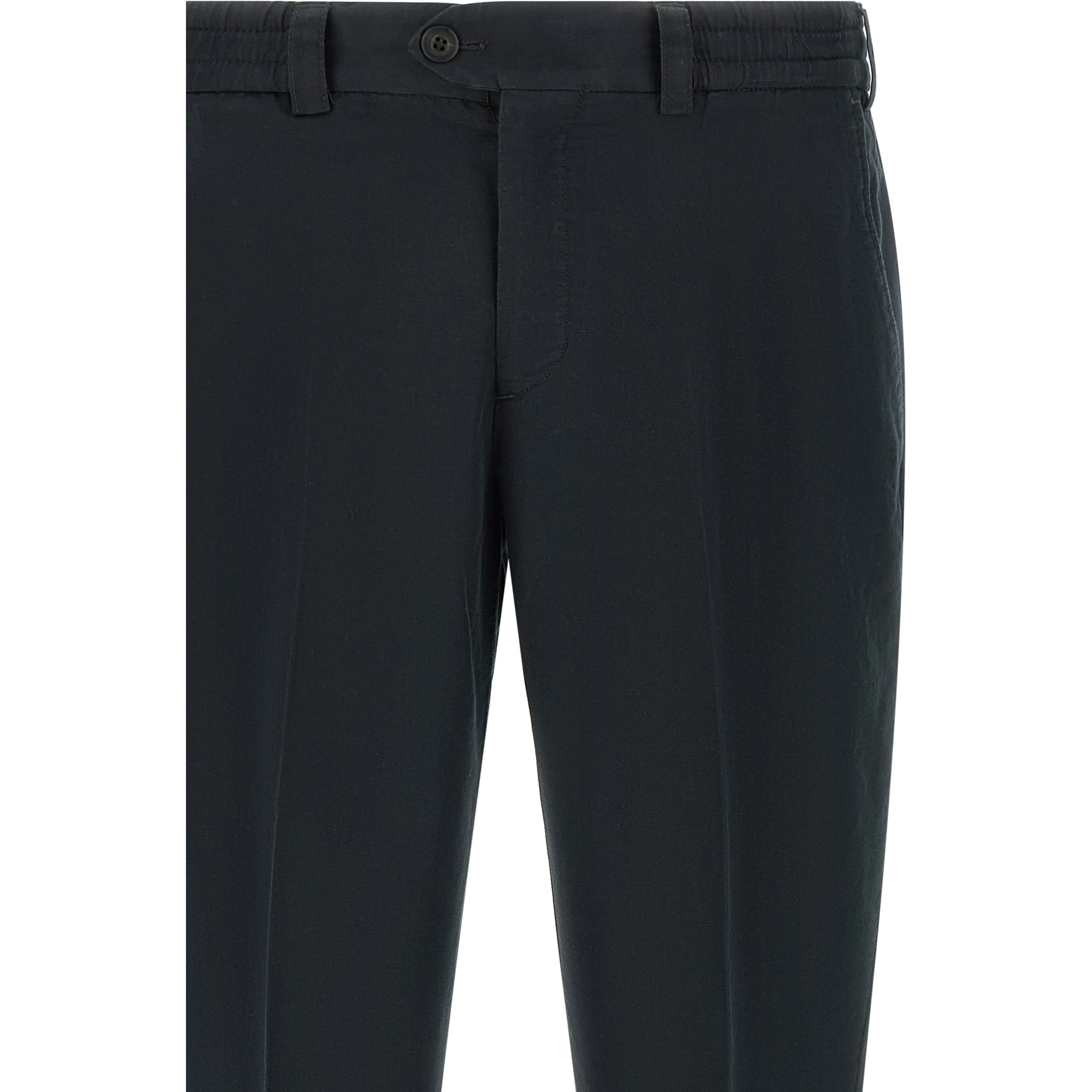 Black Linen Casual Pants