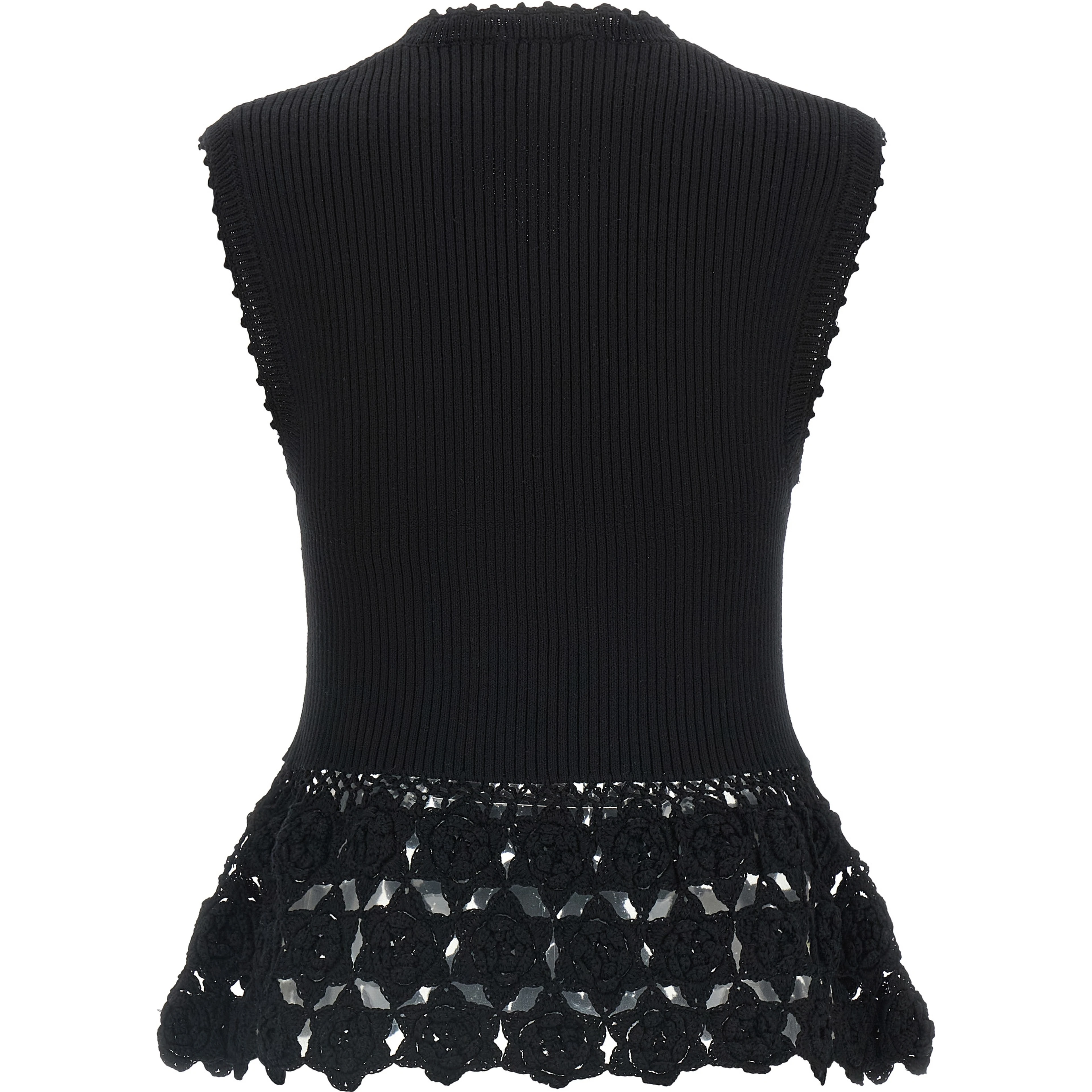 Black Organic Cotton Sleeveless Jacket