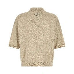 Beige Cotton Polo Shirt
