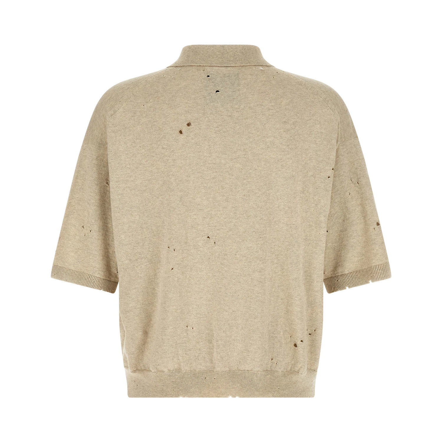Beige Cotton Polo Shirt