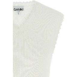 White Organic Cotton Sleeveless Jacket