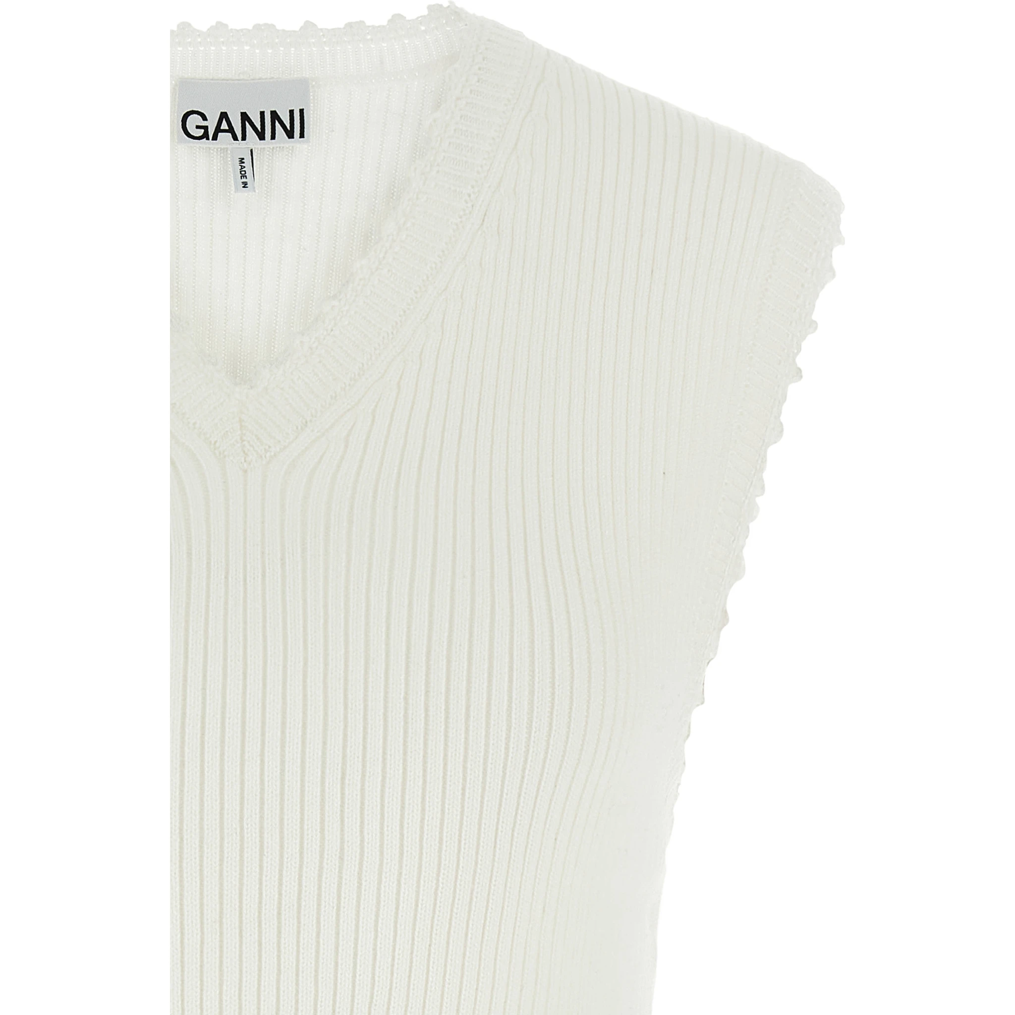 White Organic Cotton Sleeveless Jacket