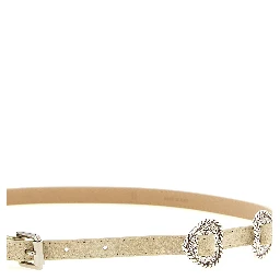 Beige Calfskin Thin Belt