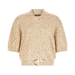Beige Cotton Polo Shirt