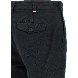 Black Linen Casual Pants