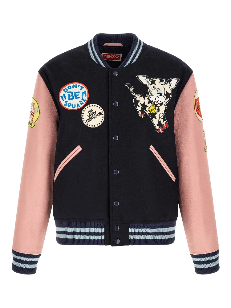 Multicolor Wool Bomber