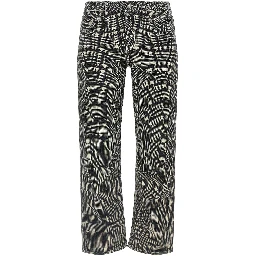 Bicolor Cotton Casual Pants