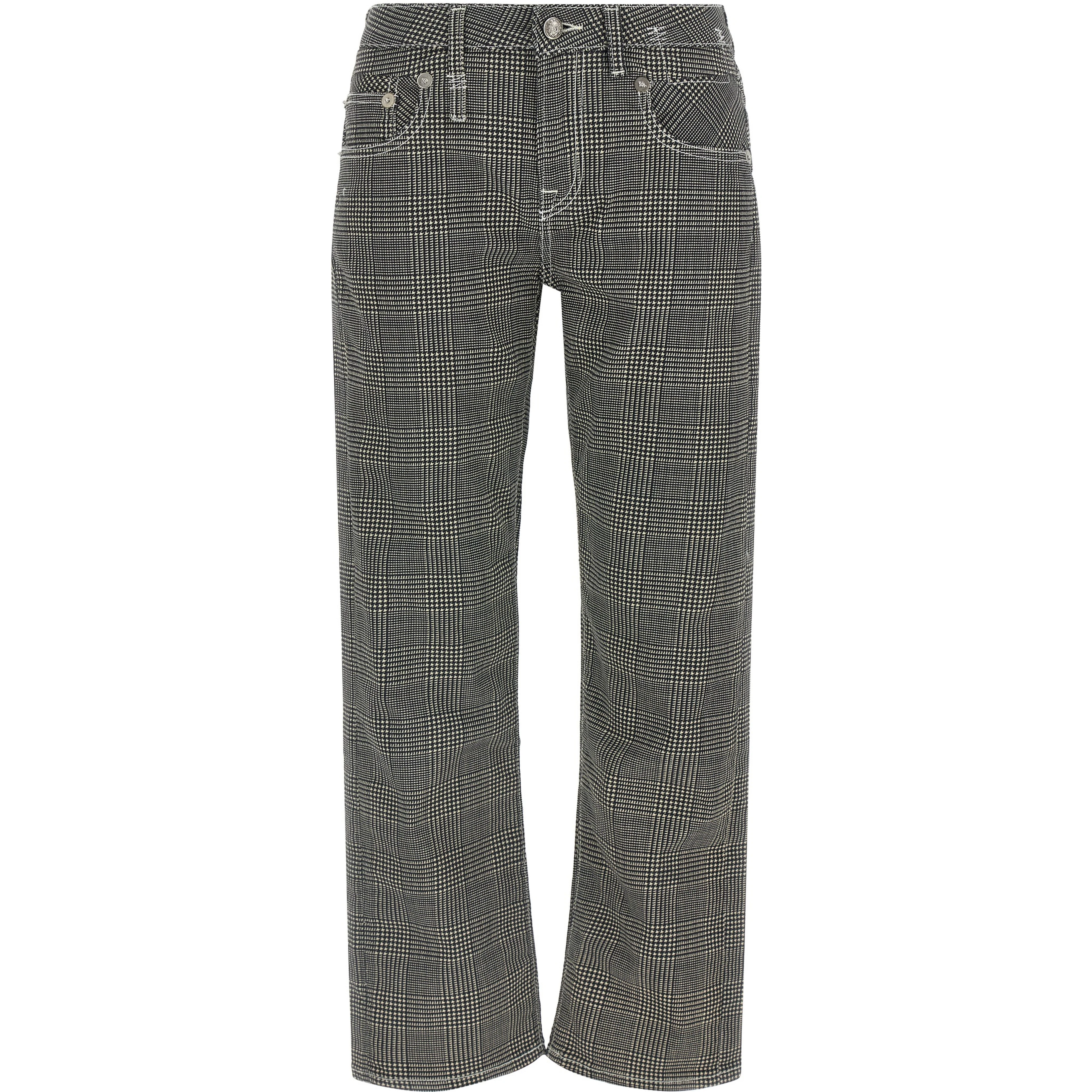 Bicolor Cotton Casual Pants