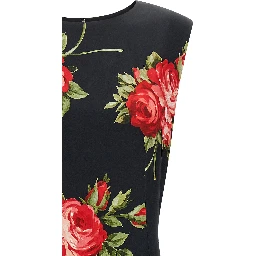 Black Viscose Midi Dress