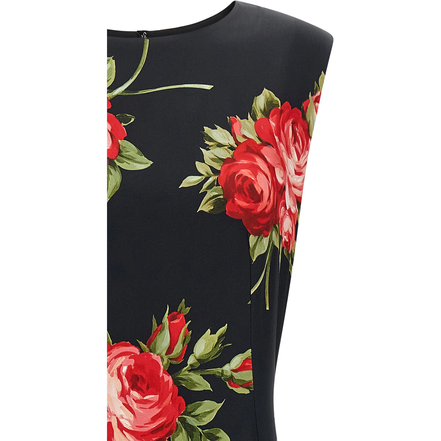 Black Viscose Midi Dress