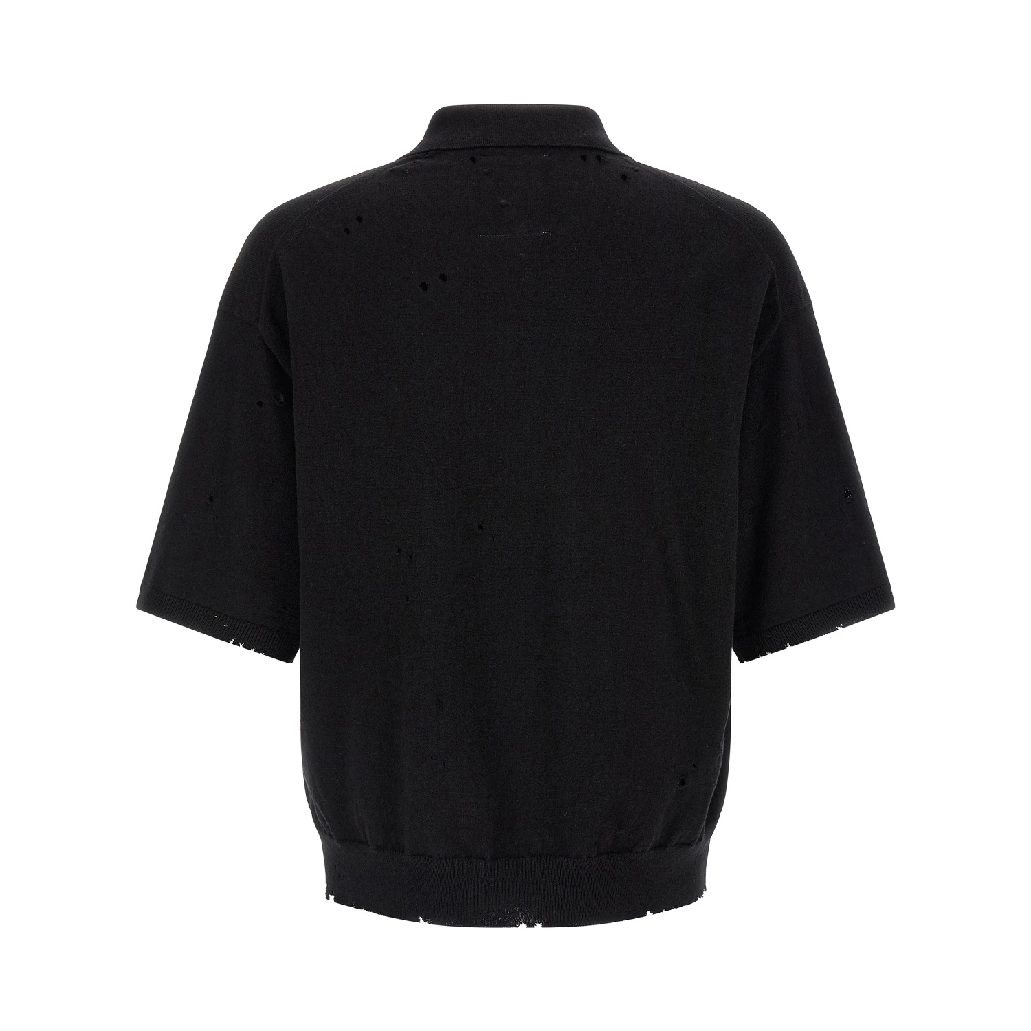 Black Cotton Polo Shirt
