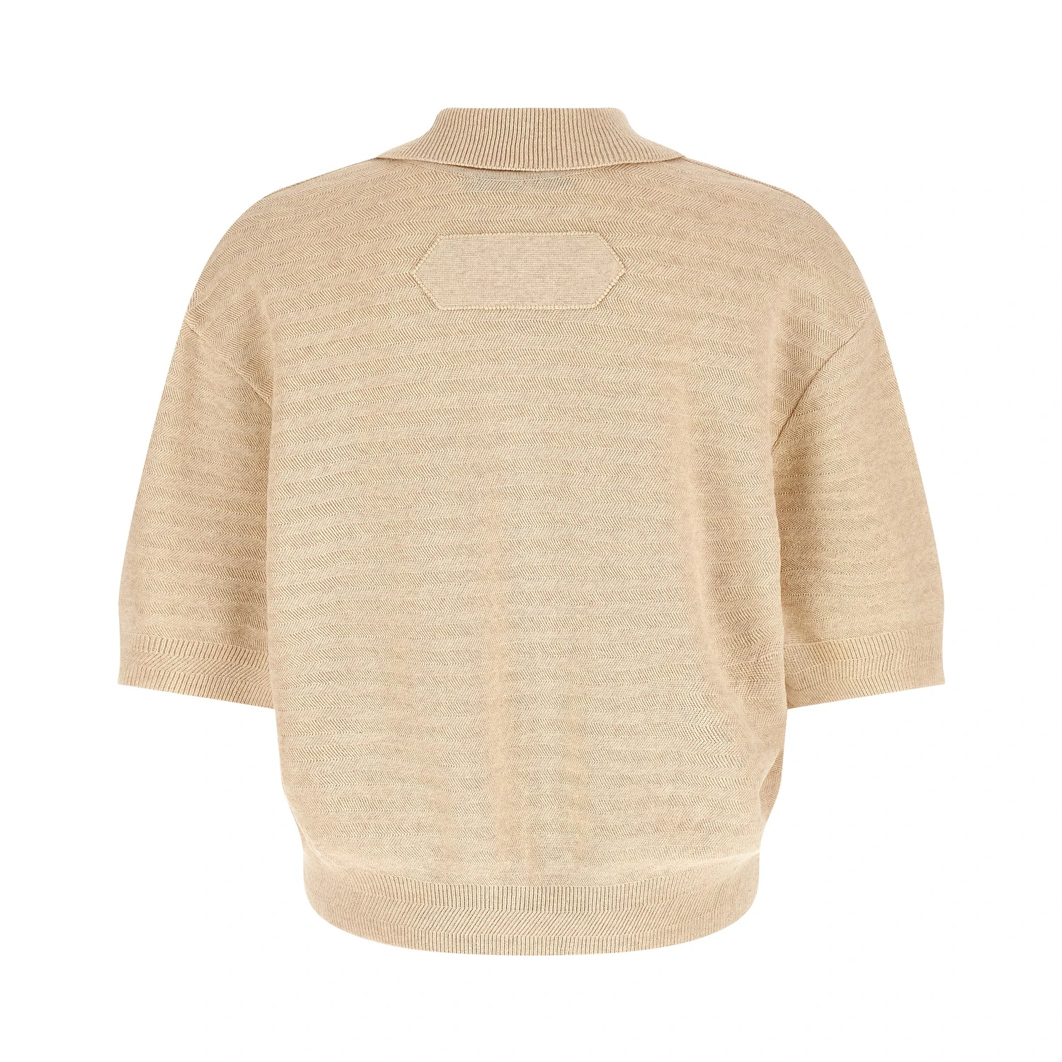 Beige Cotton Polo Shirt