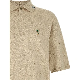Beige Cotton Polo Shirt