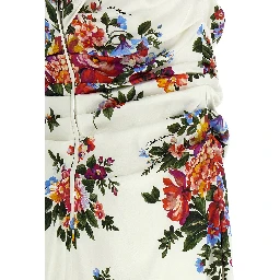 White Viscose Midi Dress
