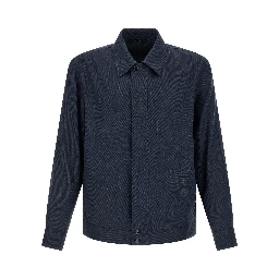 Blue Linen Full-Length Jacket