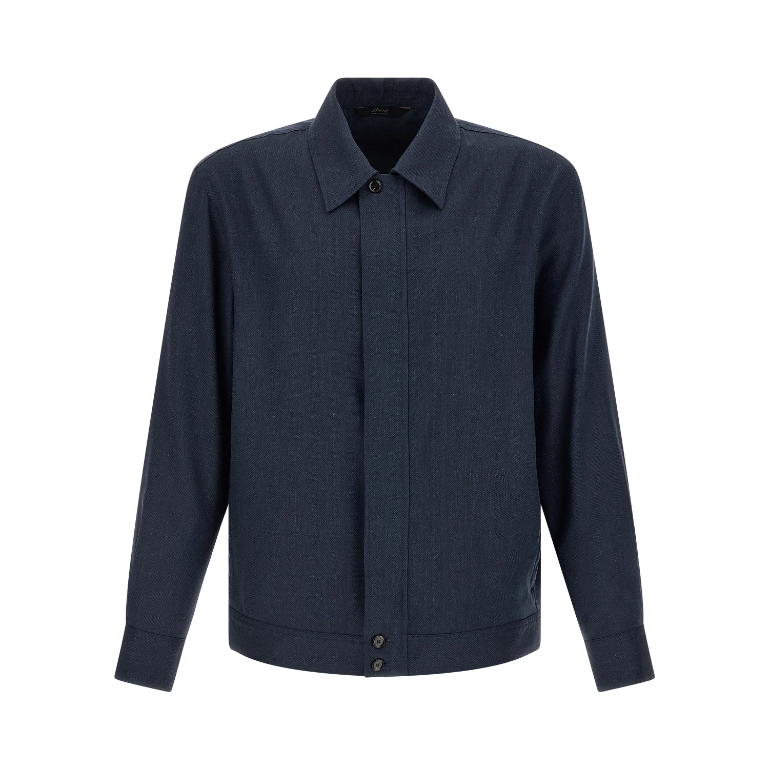 Blue Linen Full-Length Jacket
