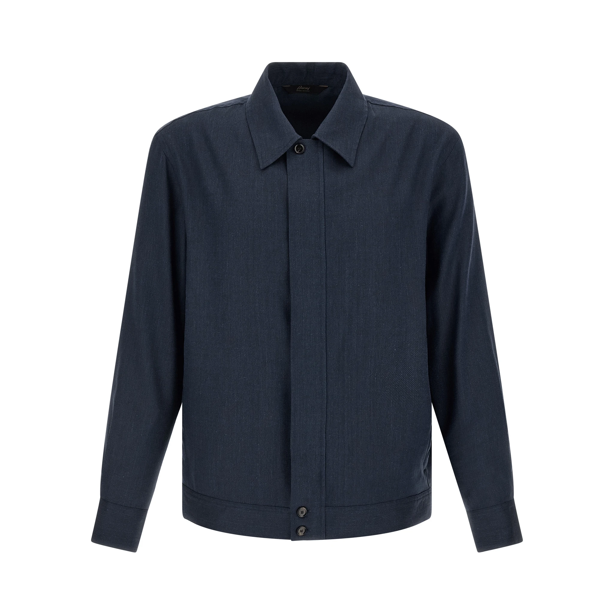 Blue Linen Full-Length Jacket