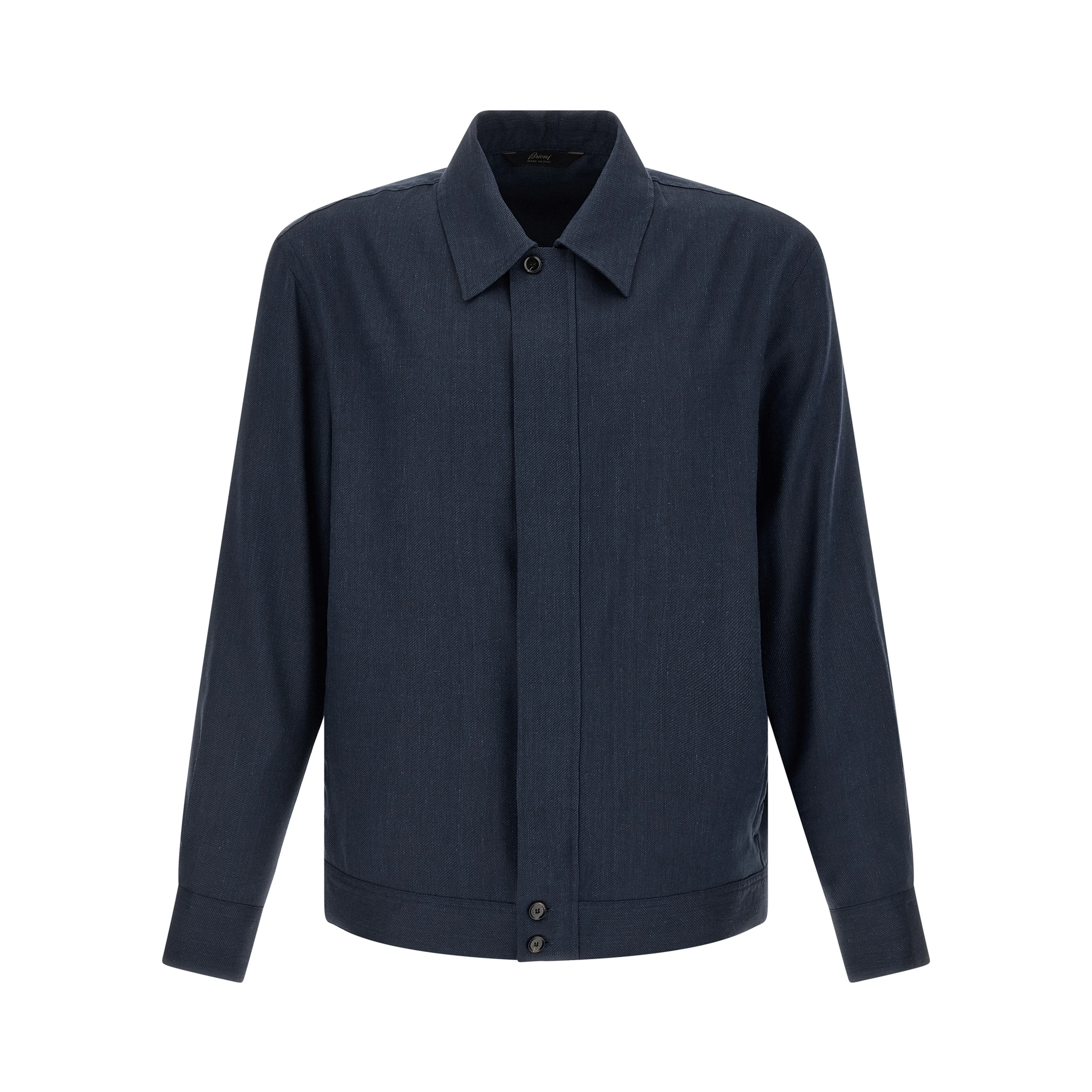 Blue Linen Full-Length Jacket