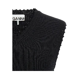 Black Organic Cotton Sleeveless Jacket