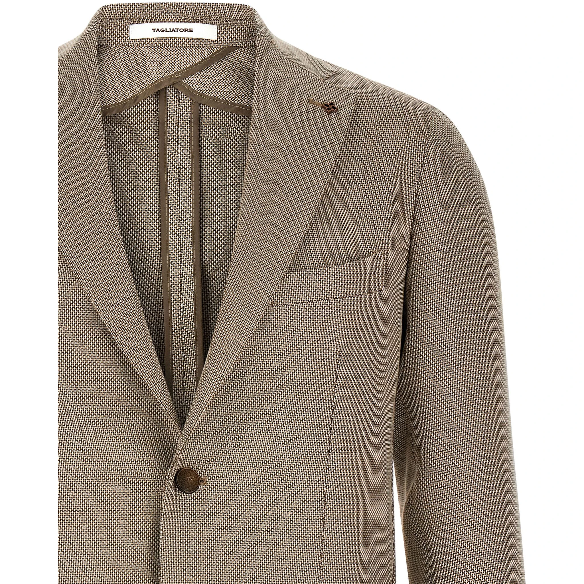 Brown Cotton Blazer