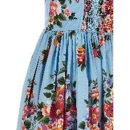 Blue Cotton Long Dress