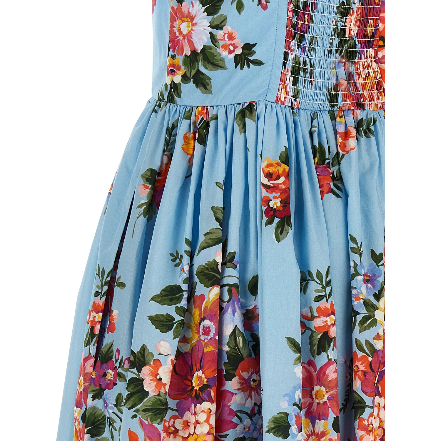Blue Cotton Long Dress