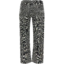 Bicolor Cotton Casual Pants
