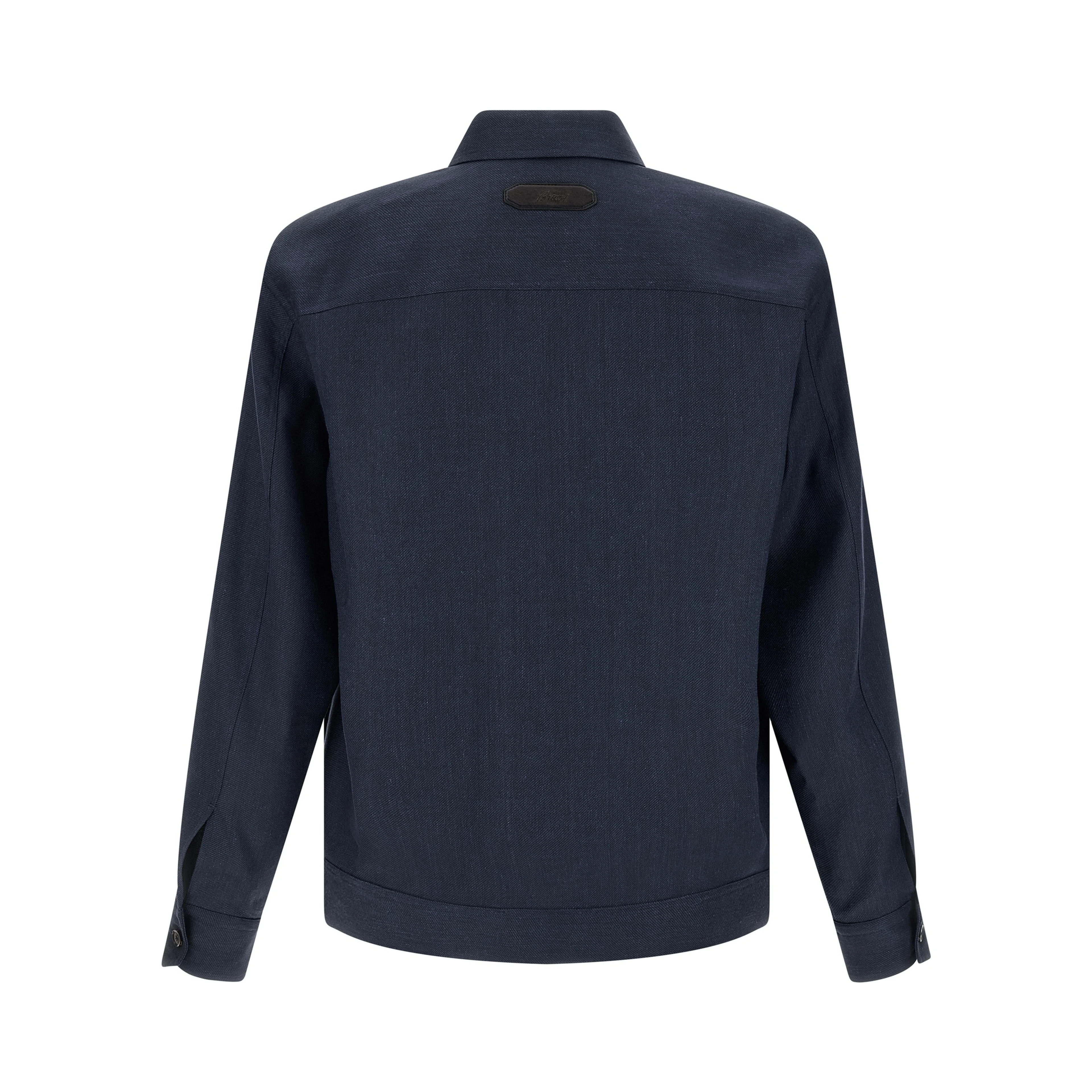 Blue Linen Full-Length Jacket