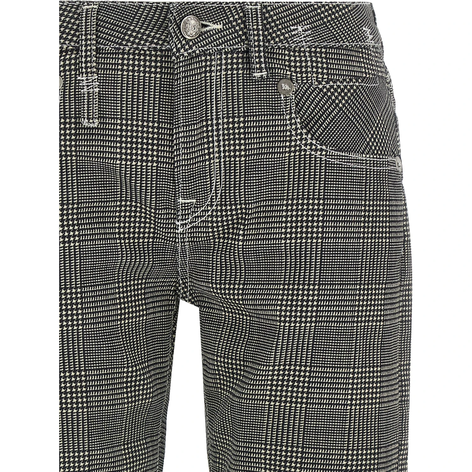Bicolor Cotton Casual Pants