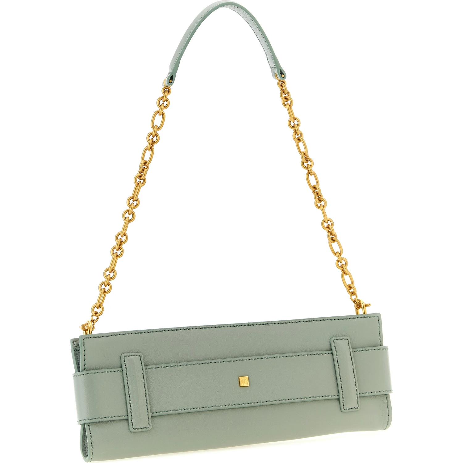 Bicolor Calfskin Clutch Bag