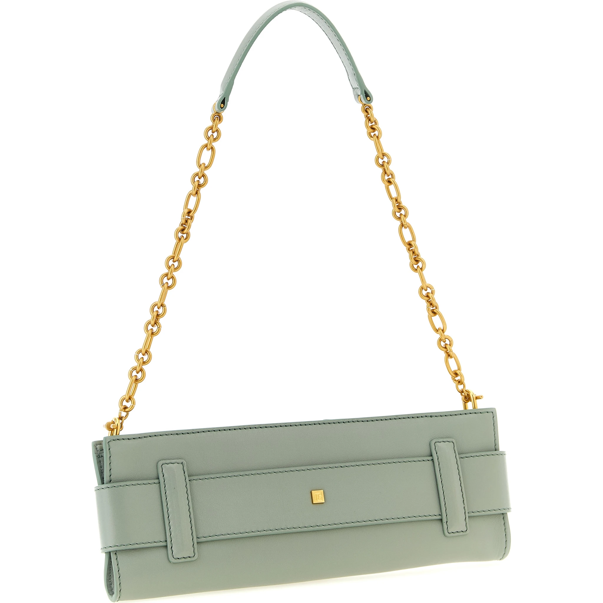Bicolor Calfskin Clutch Bag