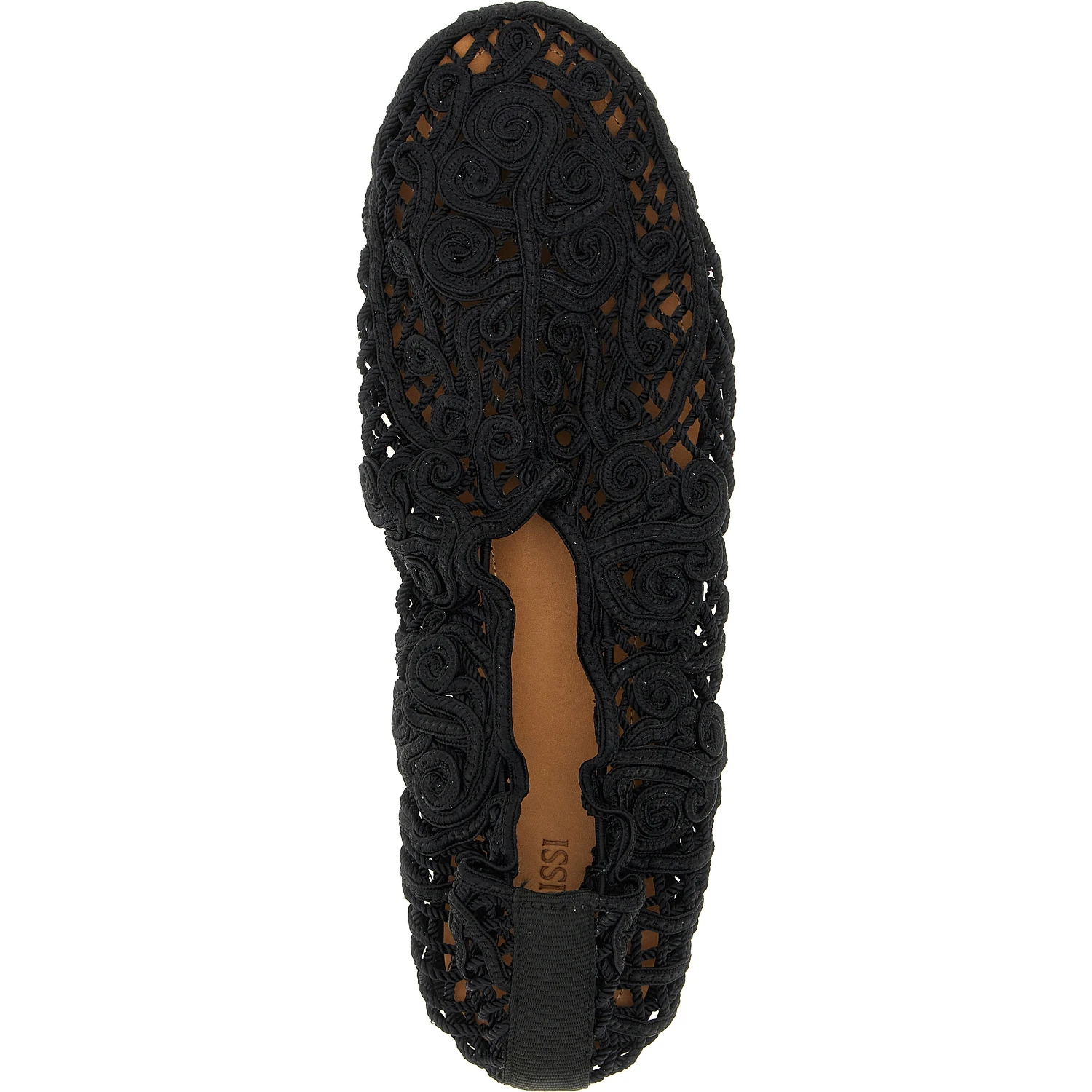 Black Polyester Ballet Flats