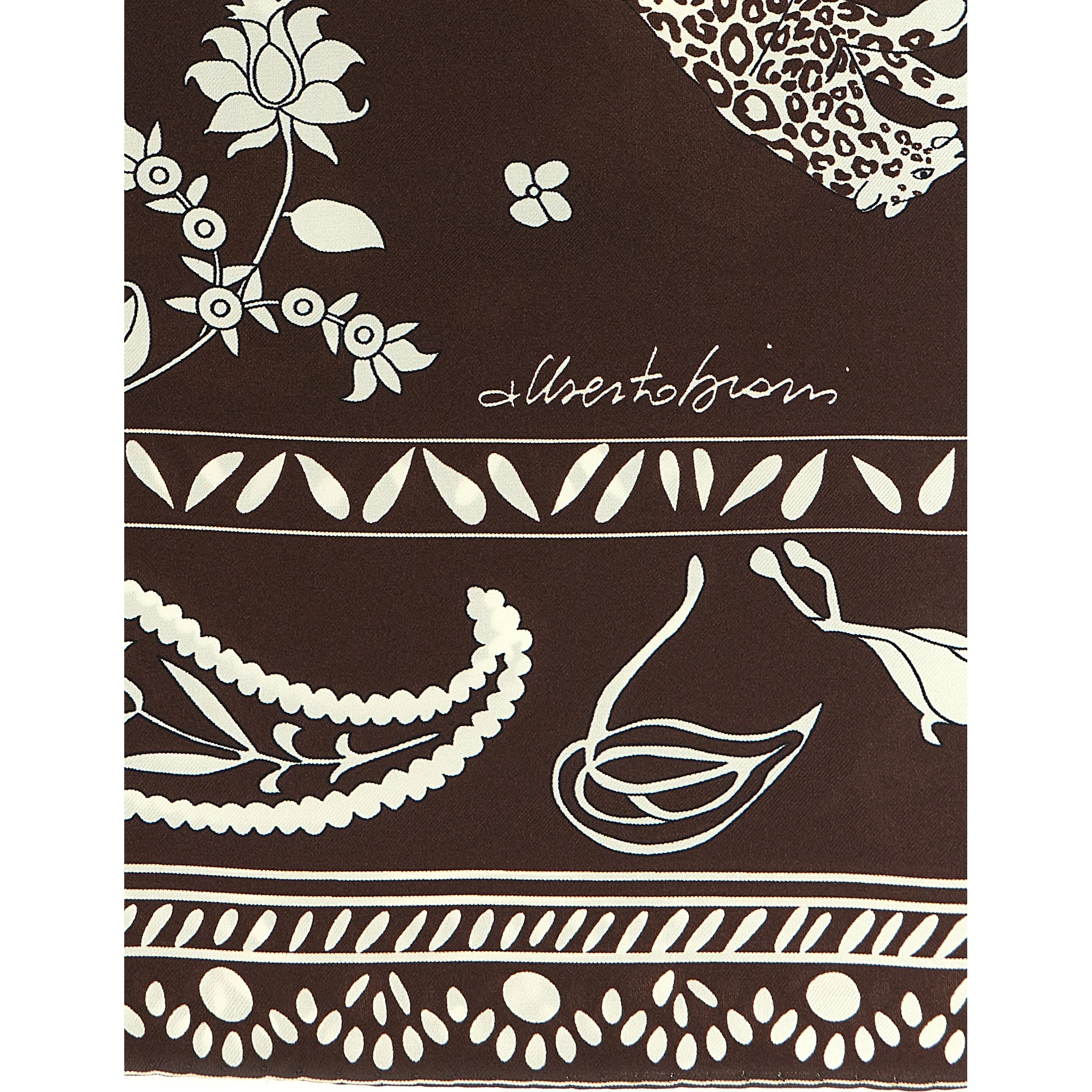 Brown Silk Foulard