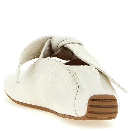 White Lamb Leather Ballet Flats
