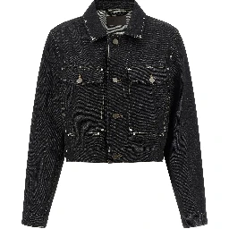 Black Cotton Denim Jacket