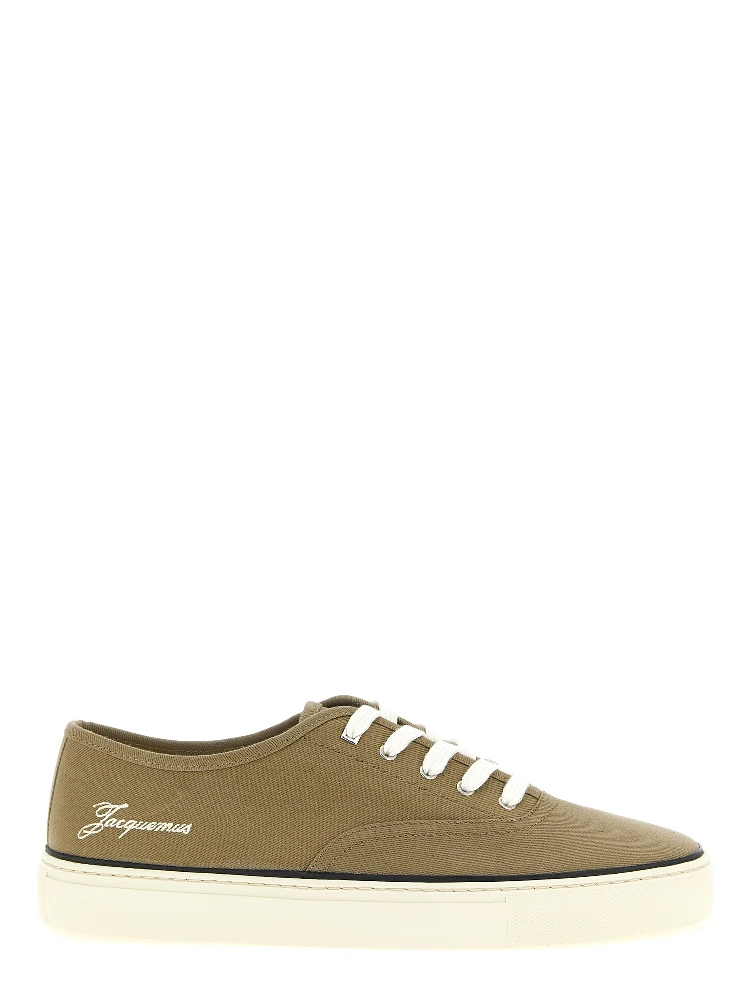 Bicolor Cotton Low Top Sneakers