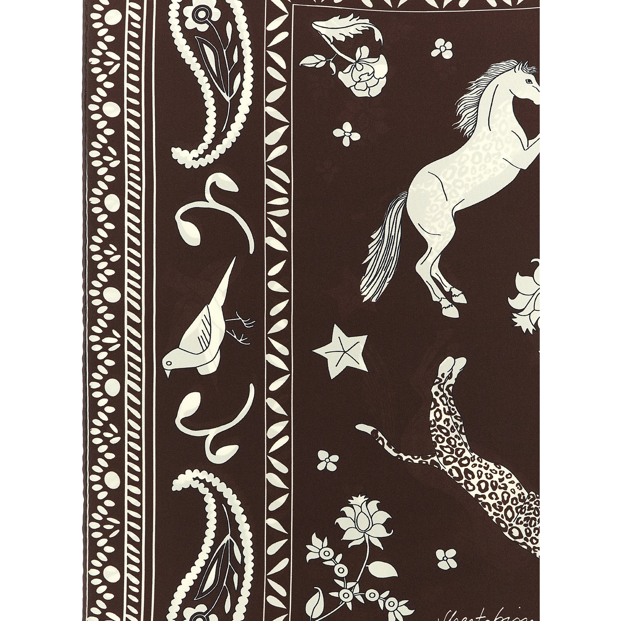 Brown Silk Foulard