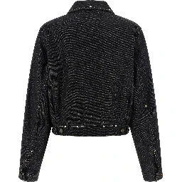 Black Cotton Denim Jacket