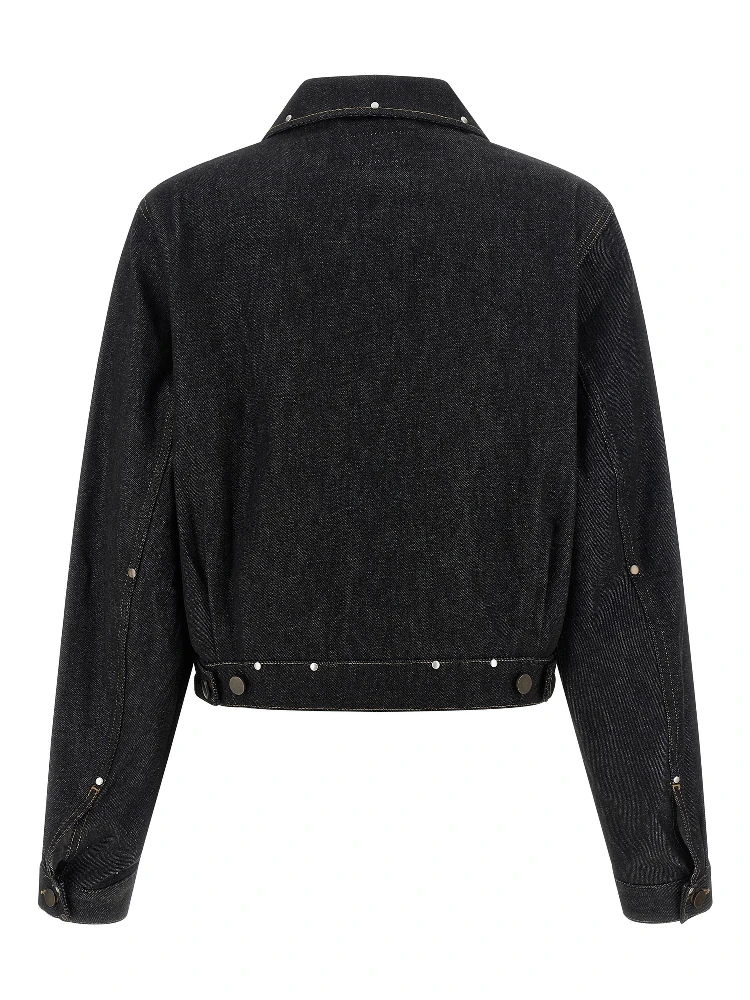 Black Cotton Denim Jacket alternative