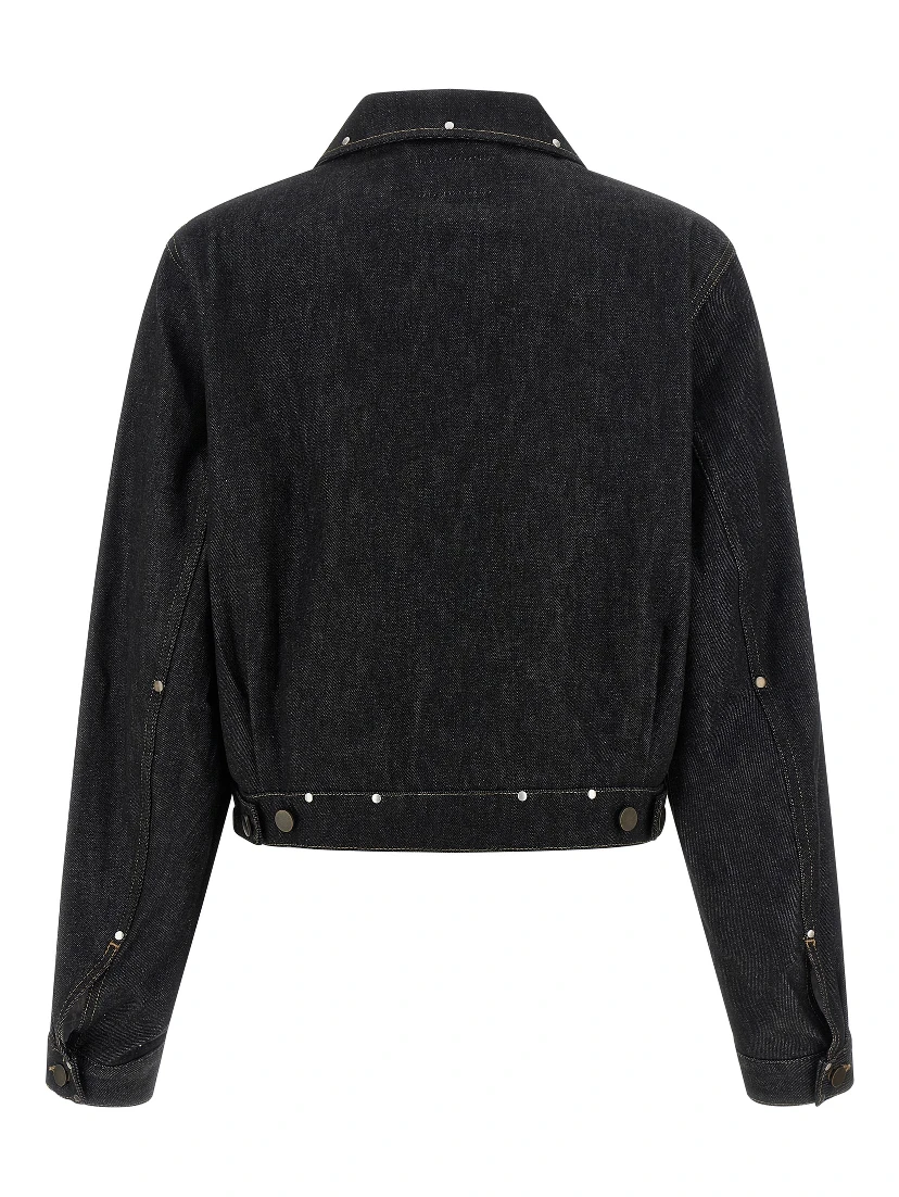 Black Cotton Denim Jacket