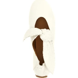 White Lamb Leather Ballet Flats