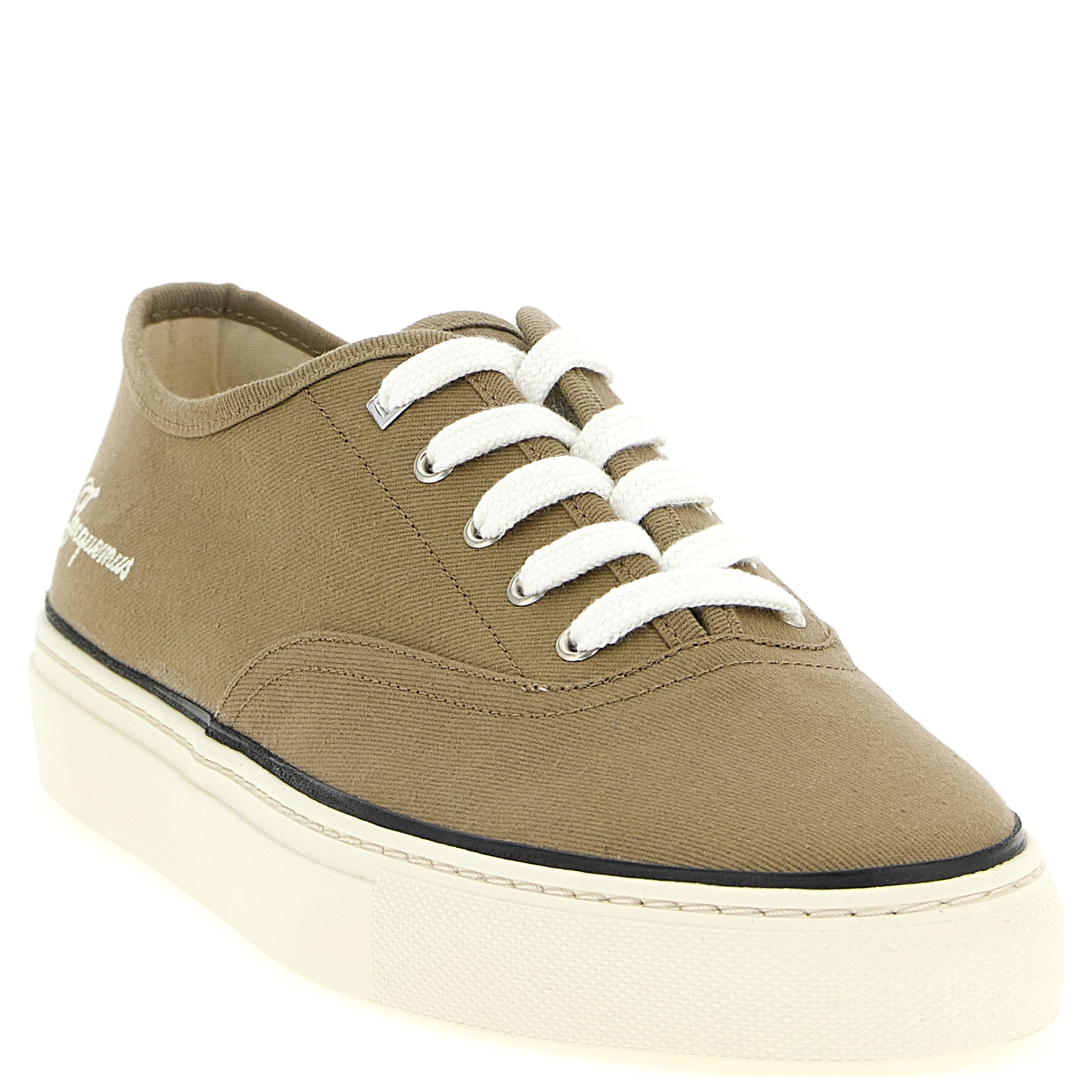 Bicolor Cotton Low Top Sneakers