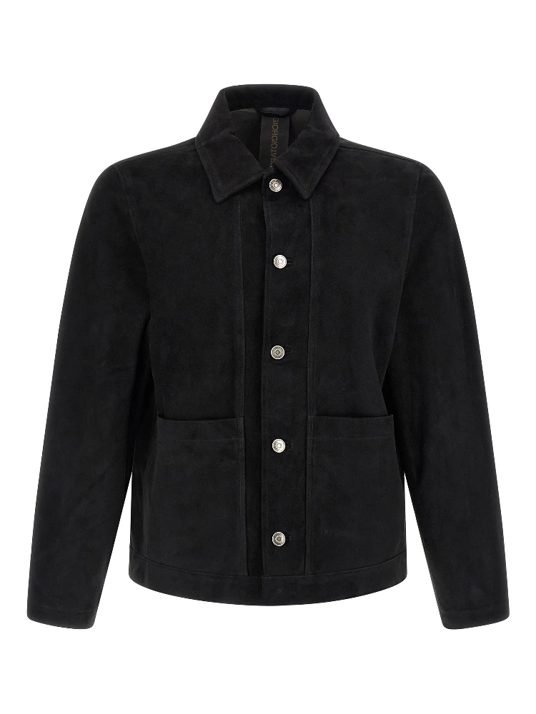 Black Suede Leather Leather Jacket